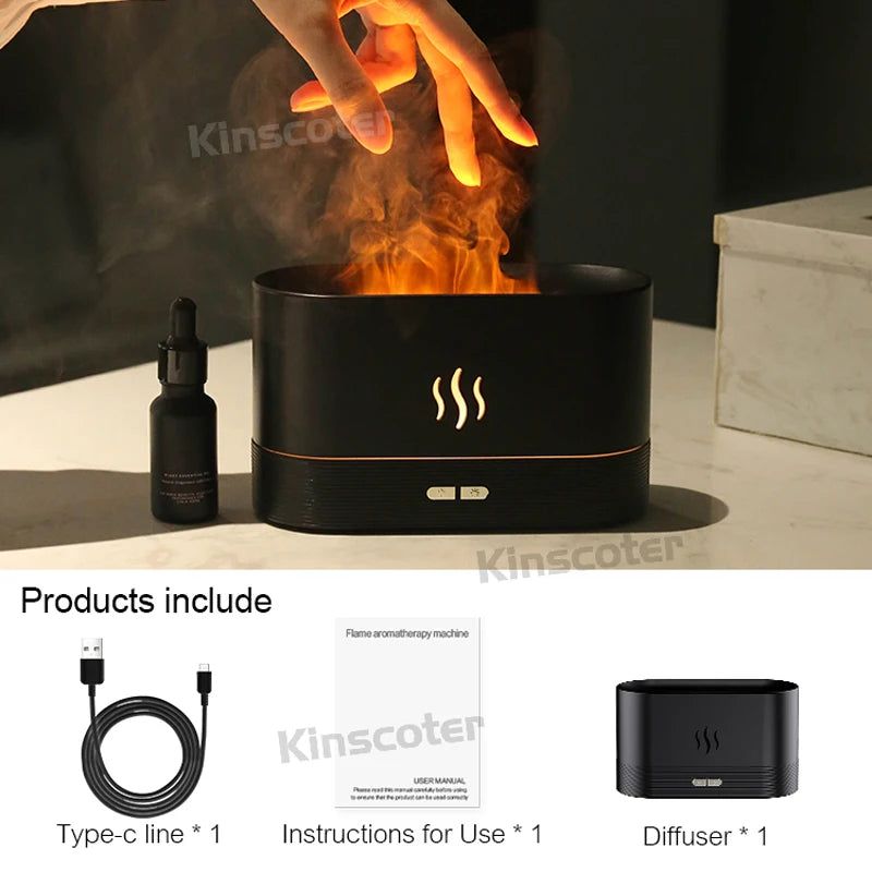 GlowGo Ambient Flame Diffuser Humidifier
